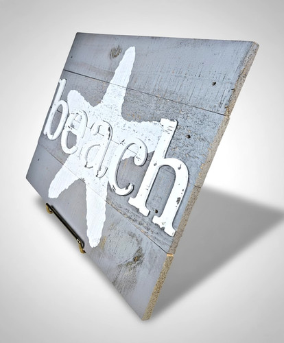 Beach starfish wood - beach, sign
